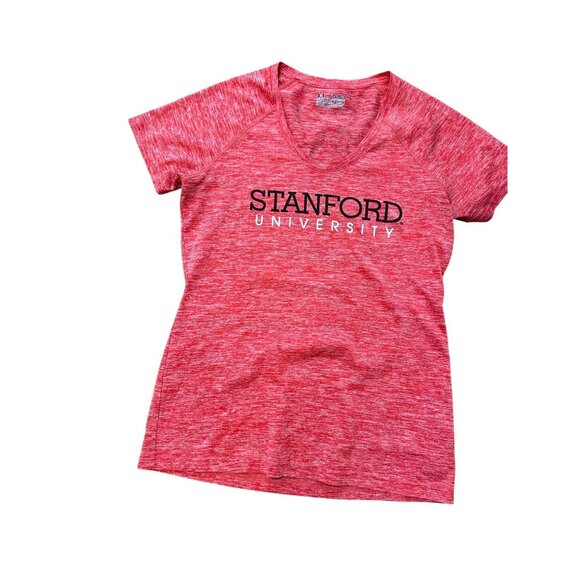 Under Armour Stanford University T-Shirt Women’s Small Red Heather Activewear - Picture 1 of 9